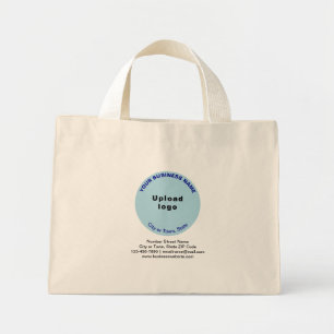 Light Blue Round Shape Business Brand Mini Stoffbeutel