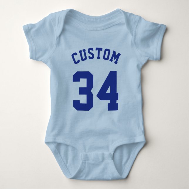 Light Blue & Royal Baby | Sports Jersey Design Strampler (Vorderseite)