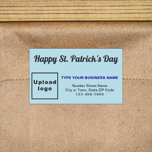 Light Blue Saint Patrick Business Rechteckiger Aufkleber