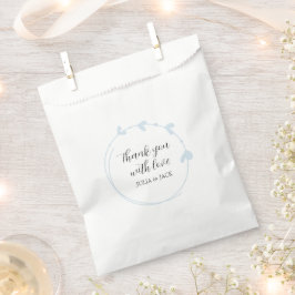 Light Blue Simple Heart Wreath Wedding Geschenktütchen