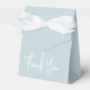 Light Blue Simple Script Vielen Dank Geschenkschachtel
