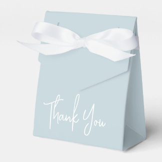 Light Blue Simple Script Vielen Dank Geschenkschachtel
