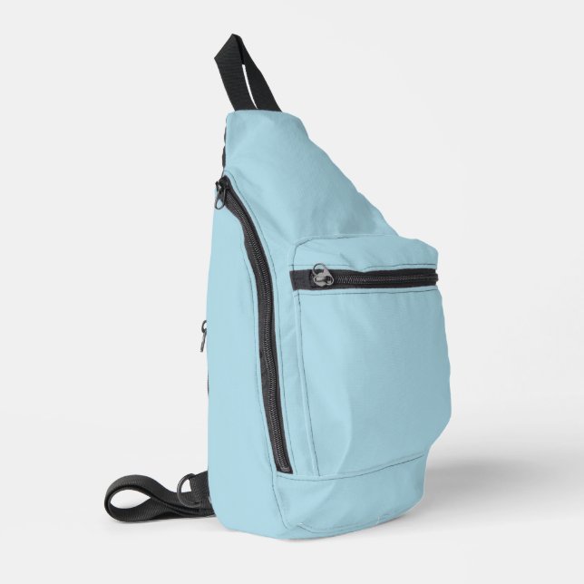Light Blue Solid Color Crossbody Bag (Linke Seite)