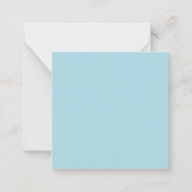 Light Blue Solid Color Mitteilungskarte (Vorderseite)