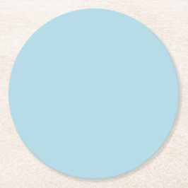 Light Blue Solid Color Runder Pappuntersetzer