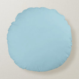 Light Blue Solid Color Rundes Kissen