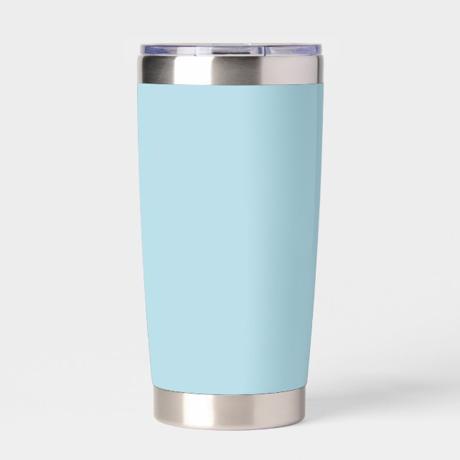 Light Blue Solid Color Thermobecher (Vorderseite)