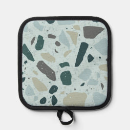 Light Blue Square Abstract Potholder Topflappen