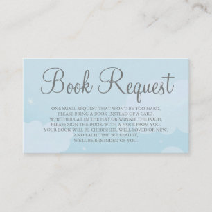 Light Blue Star Sky Book Request Card Visitenkarte