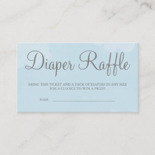 Light Blue Starry Sky Diaper Raffcard Tickets Begleitkarte