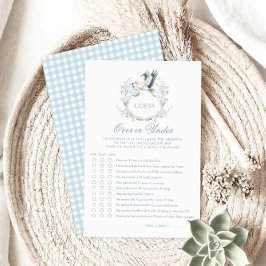 Light Blue Stork Babydusche über oder unter dem Sp