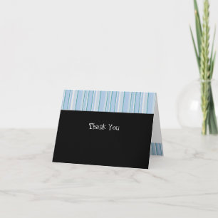 Light Blue Stripe Vielen Dank Dankeskarte