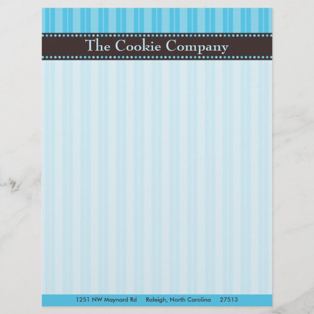 Light Blue Stripes Letterhead (Vorderseite)