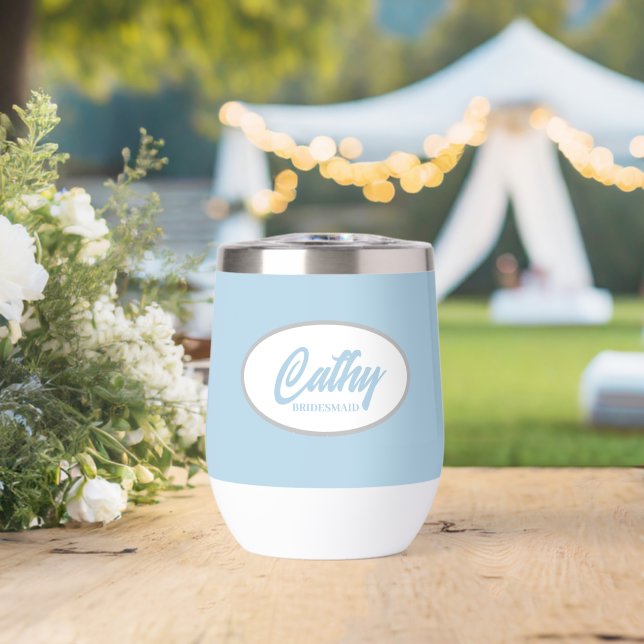 Light Blue Stylized Name Wedding Bridesmaid (Hochzeit (gedreht))