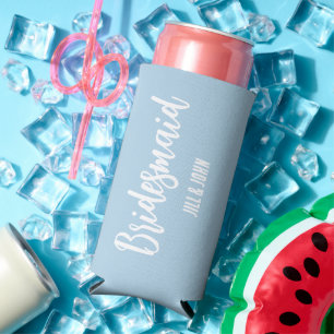 Light Blue Stylized Wedding Bridesmaid Selters Dosenkühler