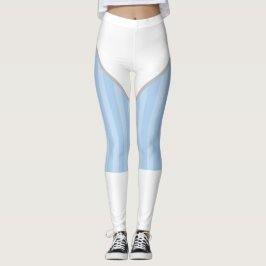 Light Blue Super Hero Halloween-Kostüm Leggings
