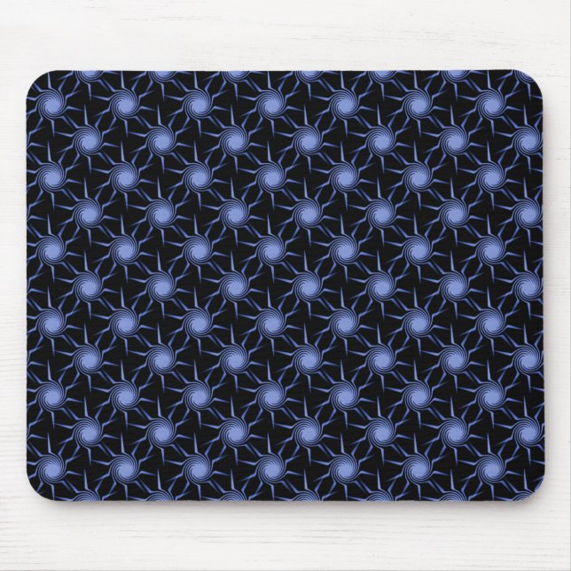 Light Blue Swirling Suns Mousepad (Vorne)
