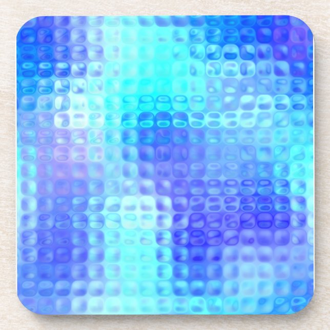 Light Blue Textured Glass Untersetzer (Vorderseite)