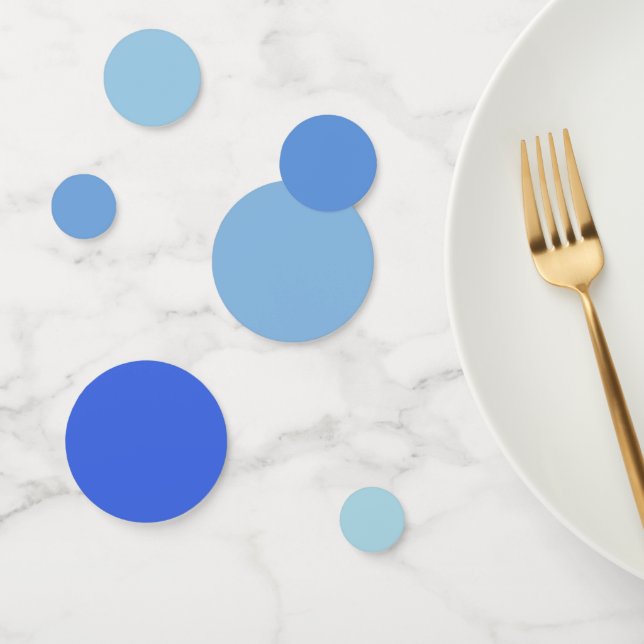 Light Blue to Royal Blue Gradient Tropical Ocean Konfetti (Gruppe)