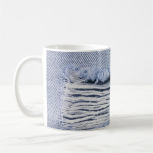 Light Blue Torn Jeans Texture Kaffeetasse