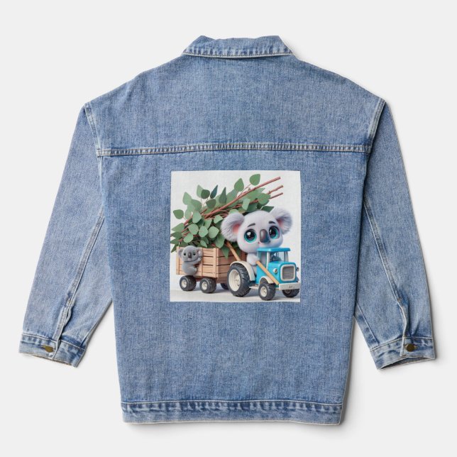 Light Blue Traktor mit Koala Baby Jeansjacke (Rückseite)