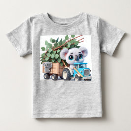 Light Blue Traktor mit Koala Baby T-shirt