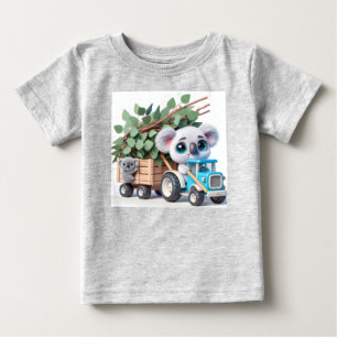 Light Blue Traktor mit Koala Baby T-shirt