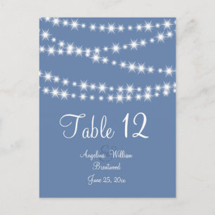 Light Blue Twinkle Lights Tischnummer