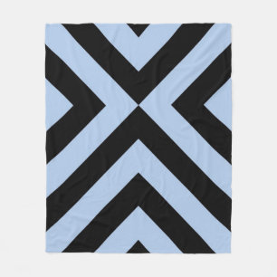 Light Blue und Black Chevrons Fleecedecke