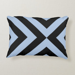 Light Blue und Black Chevrons Zierkissen