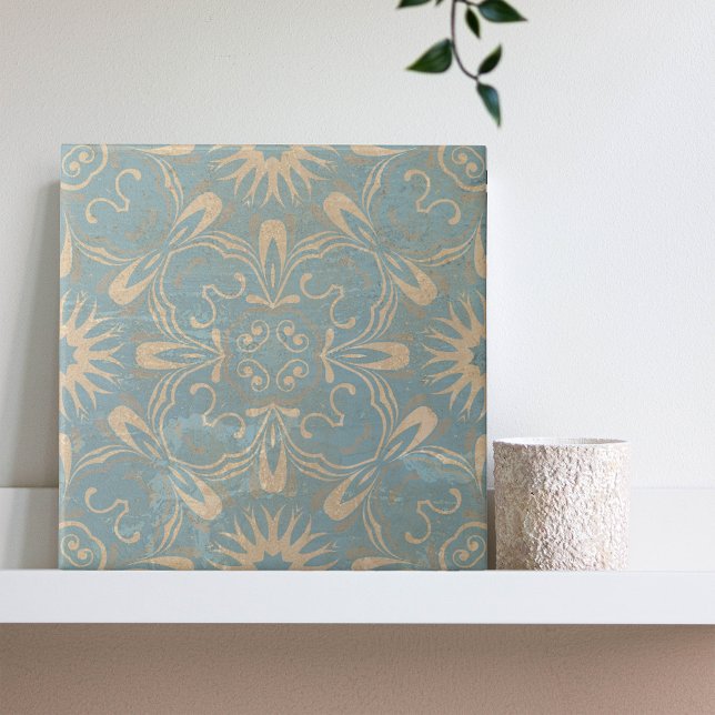 Light Blue und Cream Mosaik gestört Stone Look Fliese (Von Creator hochgeladen)