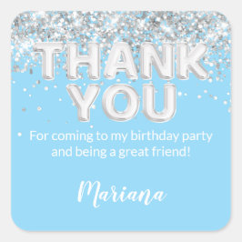 Light Blue und Silver Party Sticker für Favoriten