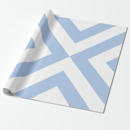 Light Blue und White Chevrons Geschenkpapier