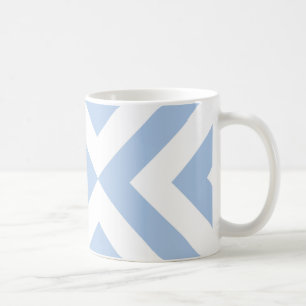 Light Blue und White Chevrons Kaffeetasse