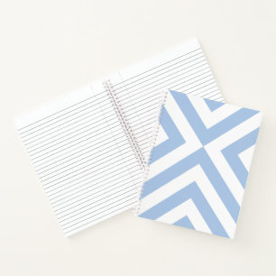 Light Blue und White Chevrons Notebook Notizbuch