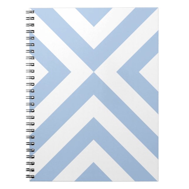 Light Blue und White Chevrons Notizblock (Vorderseite)