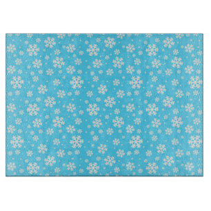Light Blue und White Christmas Snowflakes Muster Schneidebrett