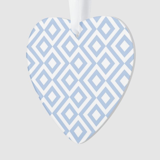 Light Blue und White Meander Ornament (Vorderseite)