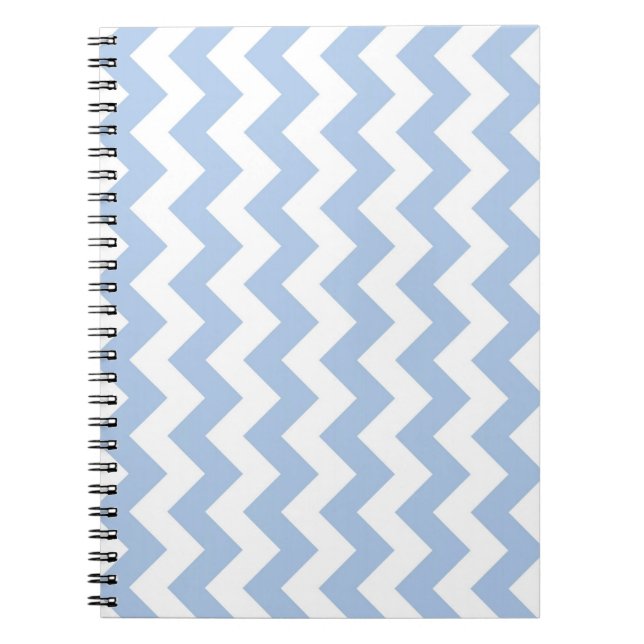 Light Blue und White Zigzag Notizblock (Vorderseite)