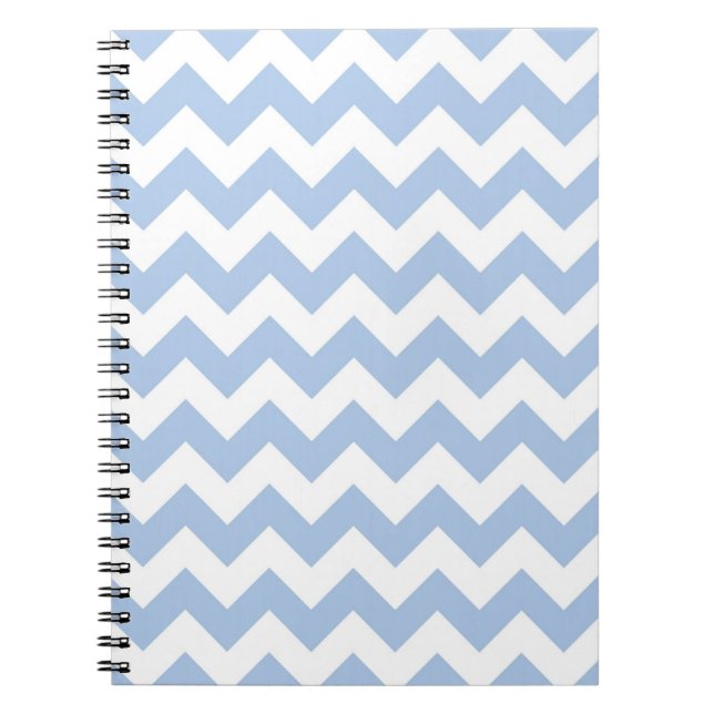 Light Blue und White Zigzag Notizblock (Vorderseite)