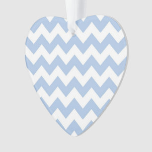 Light Blue und White Zigzag Ornament