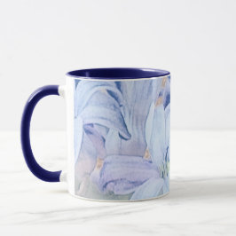 Light Blue Watercolor Blume Tasse