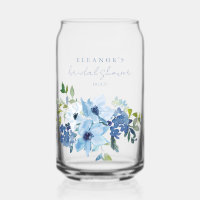 Light Blue Watercolor Floral Brautparty Custom