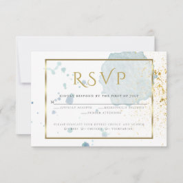 Light Blue Watercolor Spritzer UAWG RSVP Karte