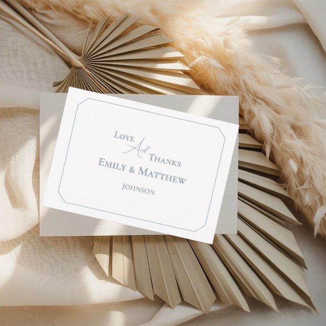 Light Blue Wedding Dankeschön Card mit QR Code (Von Creator hochgeladen)