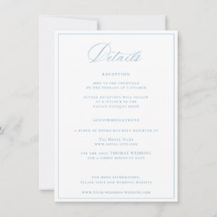 Light Blue Wedding Details Enclosure Card Einladung