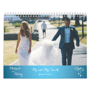 Light Blue Wedding Foto Calendar Kalender