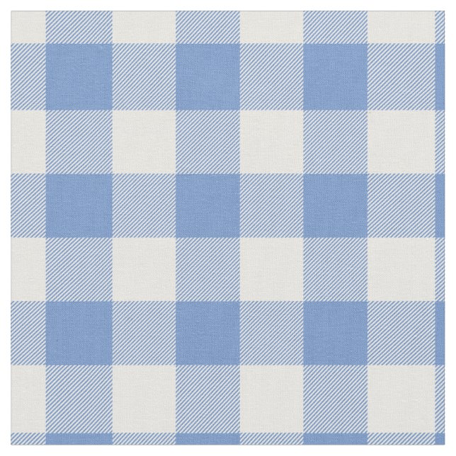 Light Blue & White Gingham Plaid Stoff (Nahaufnahme)