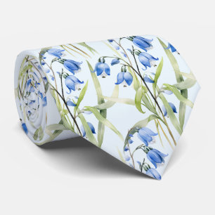Light Blue Wildblumen Neck Tie Krawatte