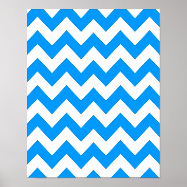Light Blue Zickzack Poster (Vorne)